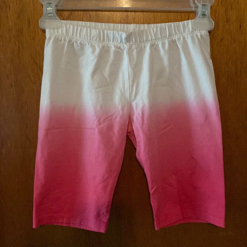 1989 Place Girl's Pink & White Ombre Biker Shorts